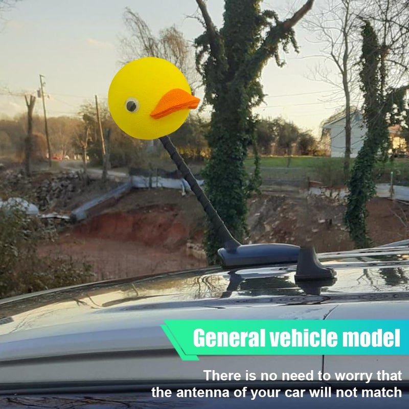 ZIMISI Cute Duck Car Antenna Topper, EVA Funny Auto Antenna Foam Ball, Easy to Find Car in The Parking Lot, Universal Vehicle Exterior Decoration Accessories for Car, Truck, SUV (Duck) - Image 5
